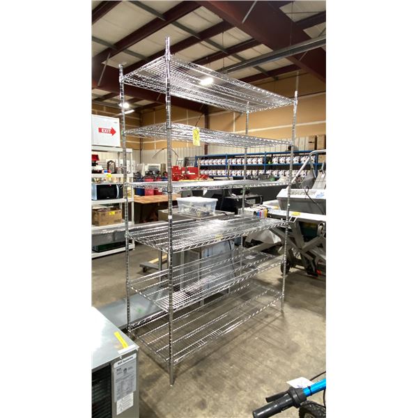 6 TIER EFI 60"W X 24"D X 88"H CHROME METRO STYLE RACKING SYSTEM