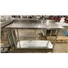 Image 1 : 60"W X 24"D X 35"H COMMERCIAL STAINLESS STEEL PREPARATION TABLE WITH BACKSPLASH