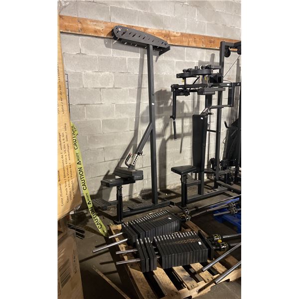 ATLANTIS BLACK COMMERCIAL 4 STATION MULTI CABLE PULL MACHINE *DISMANTLED FOR TRANSPORT*