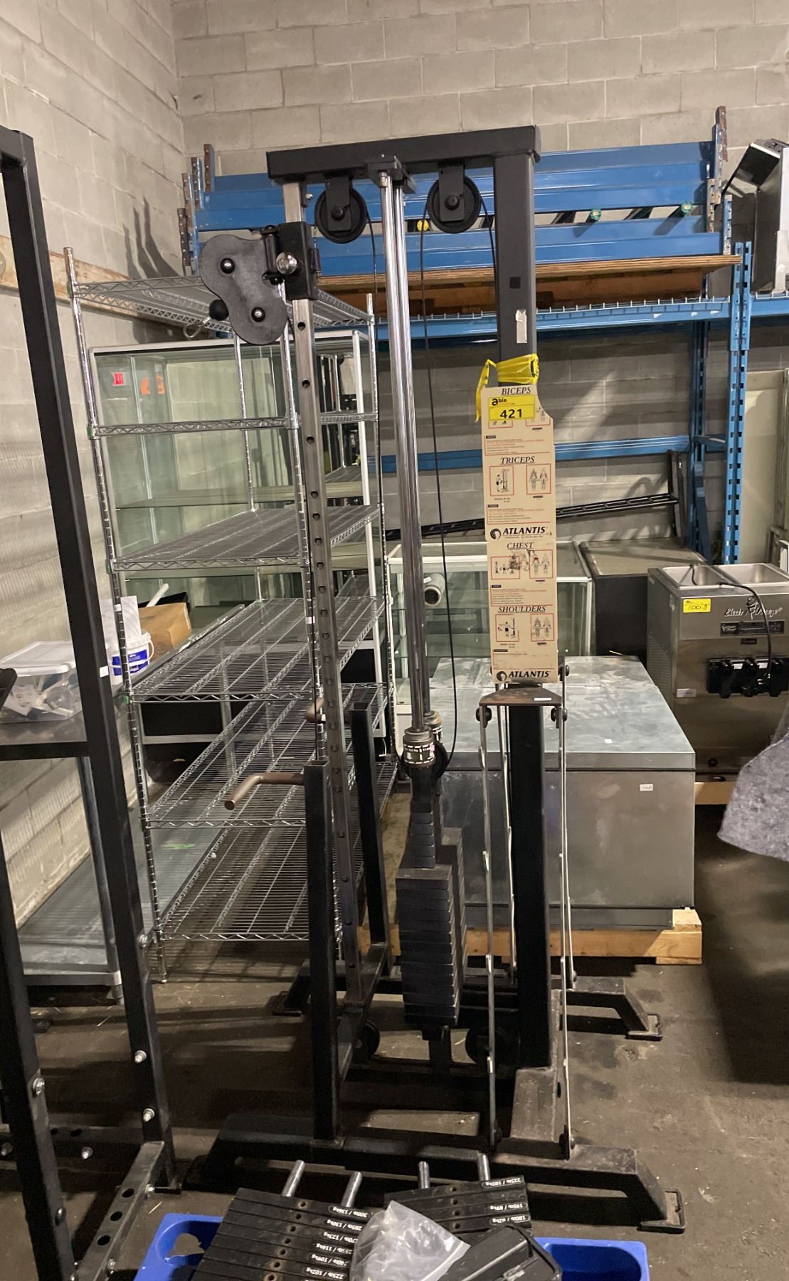 Single Cable Pull Machine ATLANTIS BLACK COMMERCIAL SINGLE STATION CABLE PULL MACHINE WITH WEIGHT ...