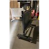 Image 2 : BLACK 10 SECTION HEAVY DUTY 48"W X 26"D X 47"H COMMERCIAL MOBILE DUMBBELL WEIGHT RACK