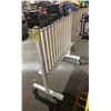 Image 2 : WHITE 10 SECTION HEAVY DUTY 48"W X 26"D X 47"H COMMERCIAL MOBILE DUMBBELL WEIGHT RACK
