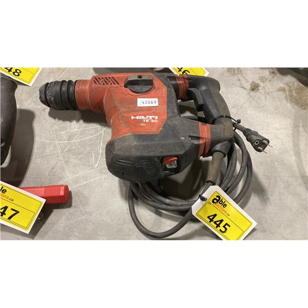 HILTI TE 30 INDUSTRIAL ELECTRIC ROTARY HAMMER