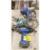 Image 1 : ELECTRIC IMPACT WRENCH, MAKITA ELECTRIC ANGLE DRILL & MASTERCRAFT CORDLESS DRILL WITH BATTERY, NO