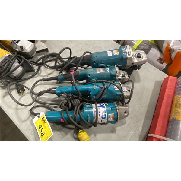 4 MAKITA ELECTRIC ANGLE GRINDERS