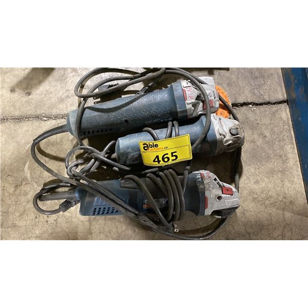 3 BOSCH ELECTRIC ANGLE GRINDERS