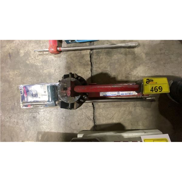 MANUAL TUBE COLLARING MACHINE & BOSCH HOLLOW DUST EXTRACTION DRILL BIT