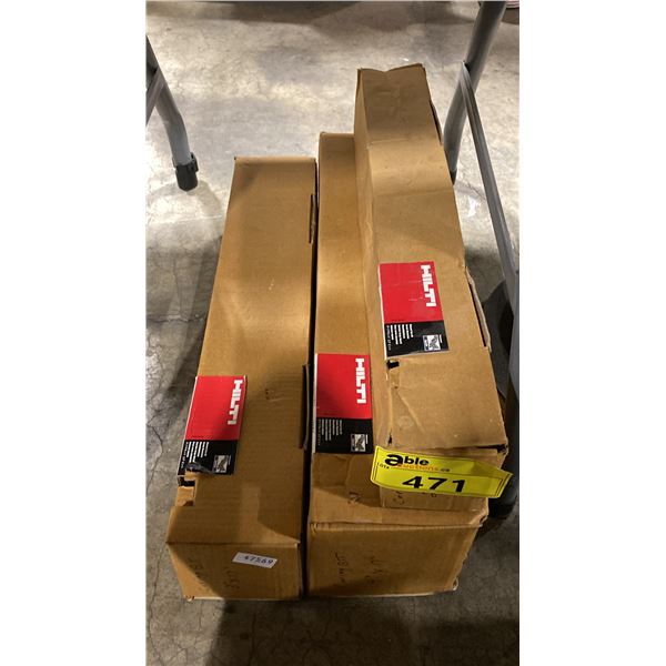 3 HILTI DIAMOND CORE BITS 2"/17", 3"/17", 4"/17"