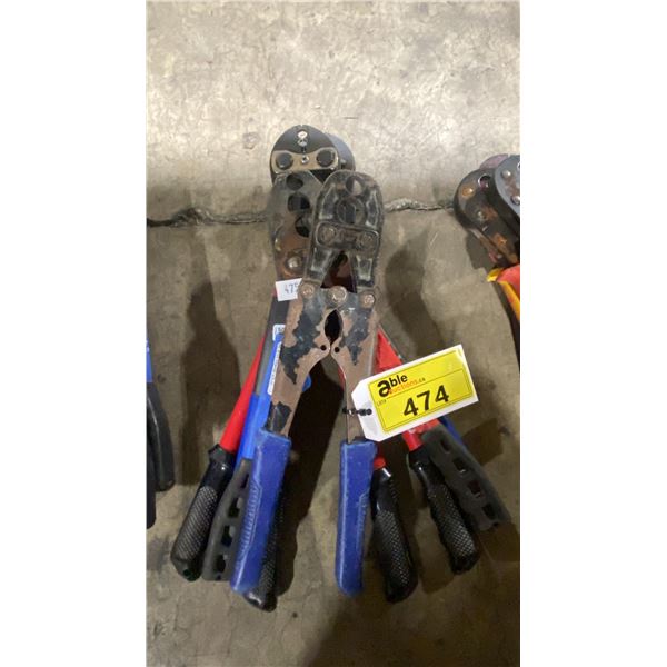 5 ASSORTED MANUAL CRIMPING TOOLS