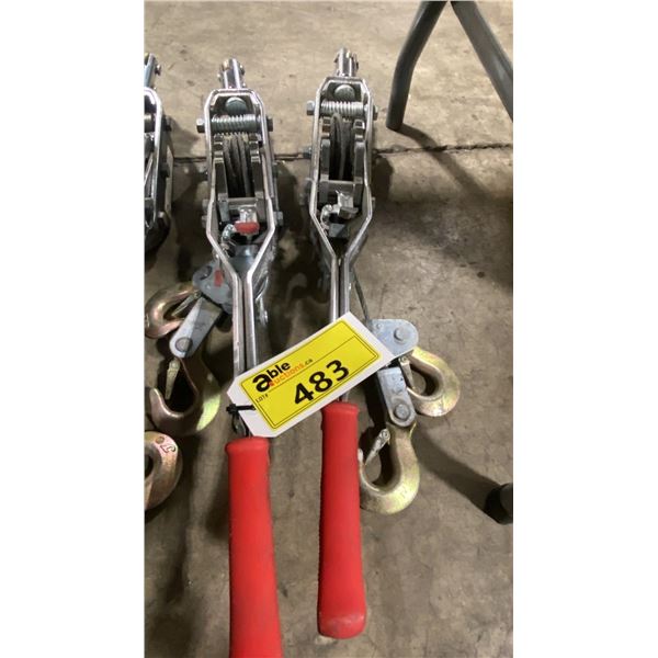 2 LARGE JET CABLE PULLERS