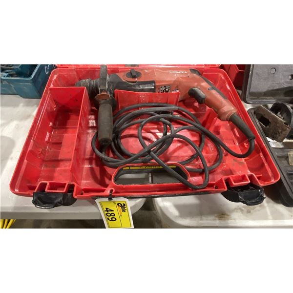 HILTI TE 3-C  INDUSTRIAL ELECTRIC PORTABLE CONCRETE DRILL IN HARD TRANSPORT CASE