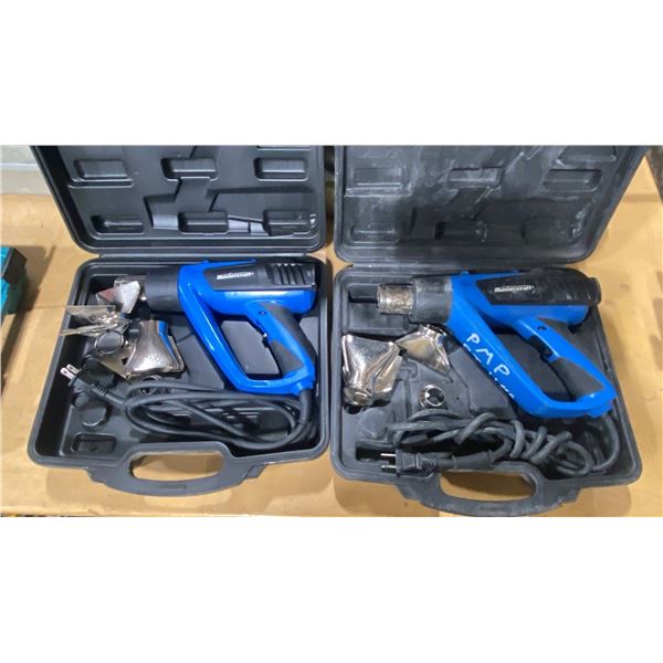 2 MASTERCRAFT INDUSTRIAL ELECTRIC HEAT GUNS IN HARD TRANSPORT CASE