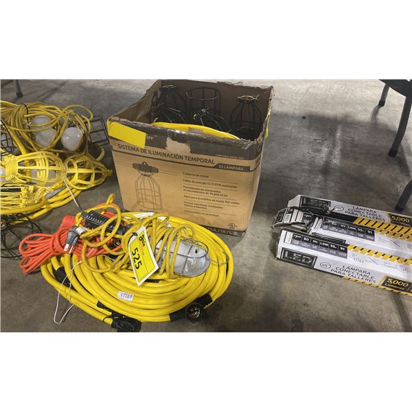 ASSORTED INDUSTRIAL ELECTRIC ROPE LIGHTS & WORK LIGHTS