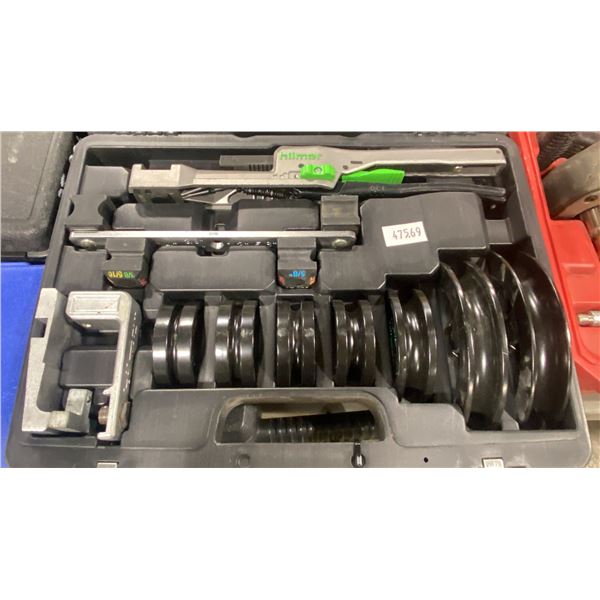 HILMOR PORTABLE COMPACT HAND PIPE BENDER KIT IN HARD TRANSPORT CASE