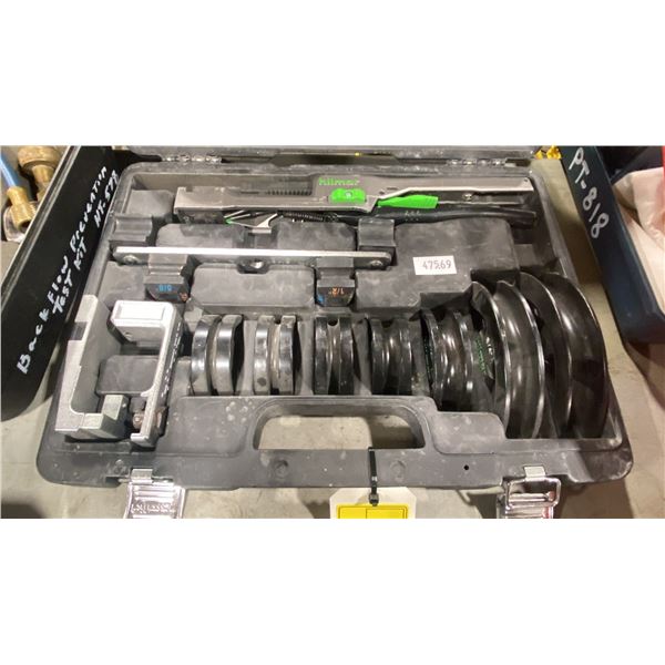 HILMOR PORTABLE COMPACT HAND PIPE BENDER KIT IN HARD TRANSPORT CASE