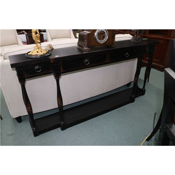 Hooker Furniture Sanctuary three drawer console table, 34" H X 72" W X 12" D