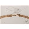 Image 2 : 14kt yellow gold 16" woven necklace, marked Aurafin