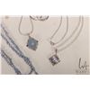 Image 2 : Selection of jewellery including sterling silver and blue pearl like stone pendant on 22" sterling s