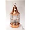 Image 1 : Vintage/ antique copper nautical lantern 17" in height