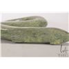 Image 3 : Hand carved Inuit soapstone fish sculpture signed by artist Peter Neoseak (?), approximately 10" H X