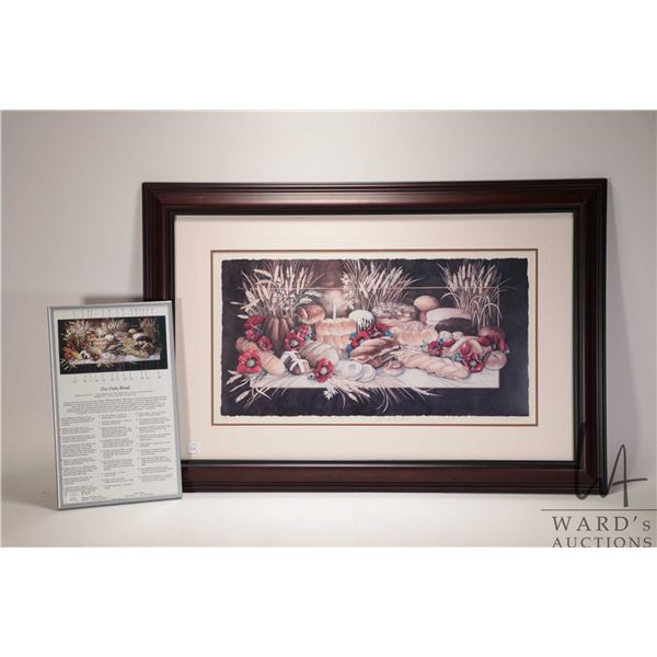 Larisa Sembaliuk Cheladyn, framed limited edition print titled "Our Daily Bread" pencil signed by ar