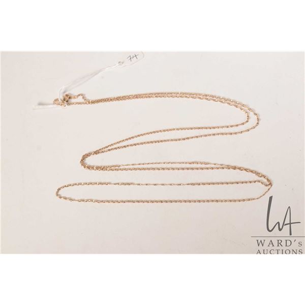 10kt yellow gold 42" long neck chain