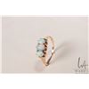 Image 1 : Vintage 14kt yellow gold ring set with three opals, size 6.5