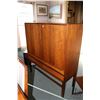 Image 1 : Midcentury modern two door with four drawer chest, left drawer opens to expose five pull out trays, 