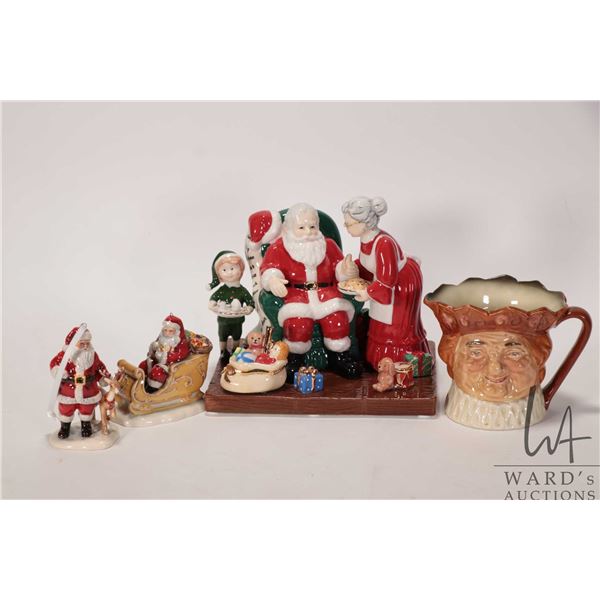 Selection of Royal Doulton Christmas collectible figures including limited edition 2570/3500 "Santa 