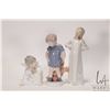 Image 1 : Three glazed porcelain figurines including Royal Copenhagen boy no. 3408, plus a Neo girl in night d