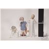 Image 2 : Three glazed porcelain figurines including Royal Copenhagen boy no. 3408, plus a Neo girl in night d