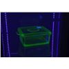 Image 3 : Vintage lidded Uranium glass refrigerator box 4 1/2" X 5" X 2" deep