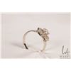Image 2 : 14kt white gold and diamond cluster ring, size 6.5