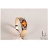 Image 1 : 14kt yellow gold ring set with citrine/ citrine like and diamond gemstones, size 7.5