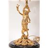 Image 2 : 19th century style gold ormolu four branch electric lamp on slate base, 23" in height