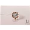 Image 2 : 10kt yellow gold ring set with electronically tested aquamarine/ aquamarine like gemstone, size 7.75