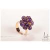 Image 2 : 14kt yellow gold ring set with electronically tested round amethyst gemstone "grapes", size 9 plus a