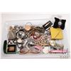 Image 1 : Tray lot of vintage and collectible costume jewellery including earrings, bracelets, watches, neckla