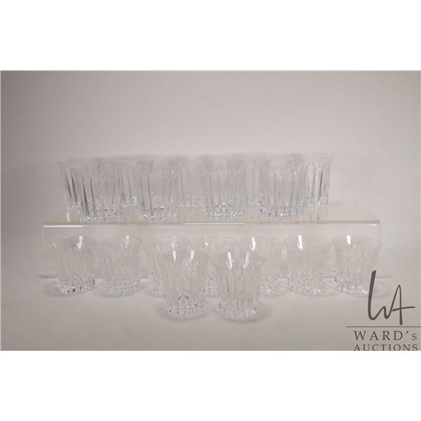 Selection of Dansk Design France IHQ drinking glasses including nine each of 3 3/4" and 3"