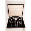 Image 1 : Antique silverplate thirteen pieces dessert set in fitted case