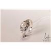 Image 1 : 14kt white gold ring set with genuine pearls and small accent diamonds, size 8