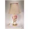 Image 1 : Vintage Moorcroft Pink Magnolia table lamp 28" including shade