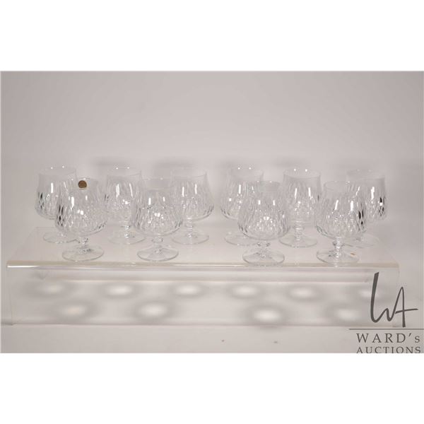 Ten Zweisel German crystal brandy glasses