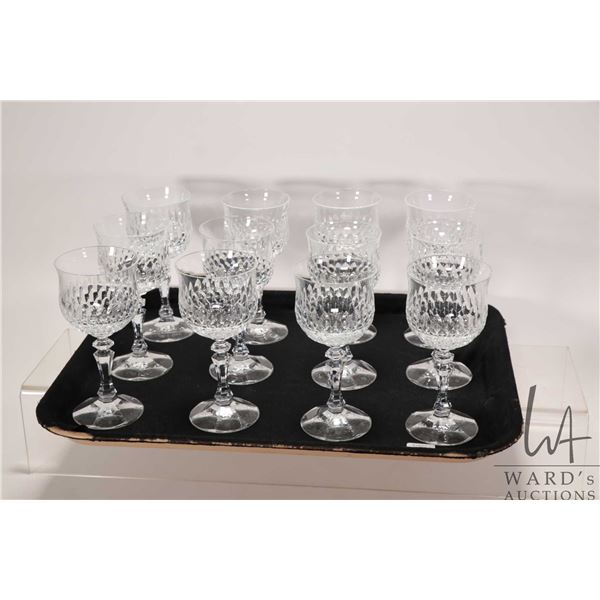 Twelve Zweisel German crystal wine glasses