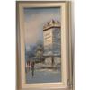 Image 2 : A. Herbert, framed diptych oil on canvas paintings of Parisian street scenes, each 24" X 12"