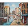 Image 1 : C. Carver, framed acrylic on canvas painting of a canal scene in Venice, 20" X 24"