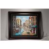 Image 2 : C. Carver, framed acrylic on canvas painting of a canal scene in Venice, 20" X 24"