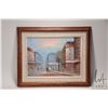 Image 2 : C. Burnett, framed oil on canvas painting of a Parisian street scene, 12" X 16"
