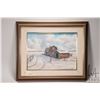 Image 2 : Robert D. McLean, framed oil on canvas painting of a rural farmhouse in winter, 12" X 16"