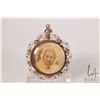 Image 2 : Antique tested 10kt yellow gold double sided pendant with antique photographs